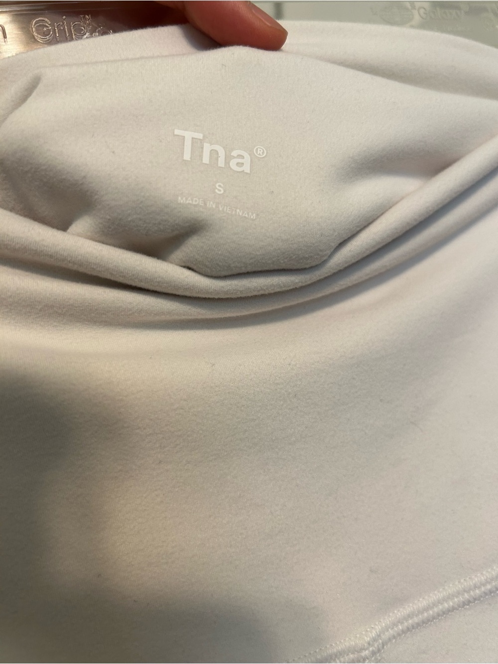 Aritzia TNA High-Waist White Women's Bike Shorts - Picture 3 of 4